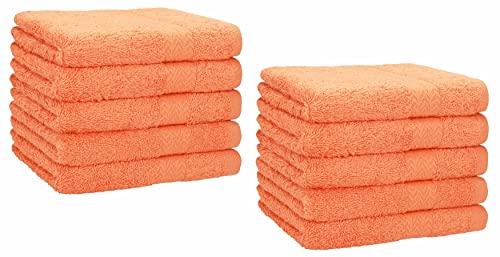 Betz 10er Premium Gästehandtücher-Set - Gesichtstücher-Set - Handtücher-Set - Händehandtücher - 30 x 50cm - orange von Betz