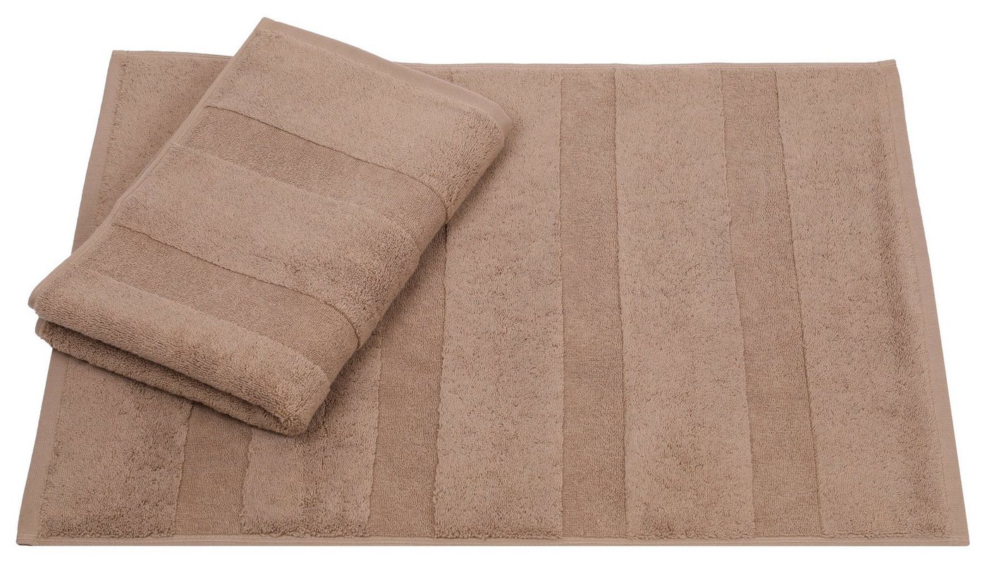 Betz Badematte 2er Set Badvorleger Deluxe Größe 50 x 68 cm, strapazierfähig, Baumwolle, rechteckig, unbeschichtet von Betz