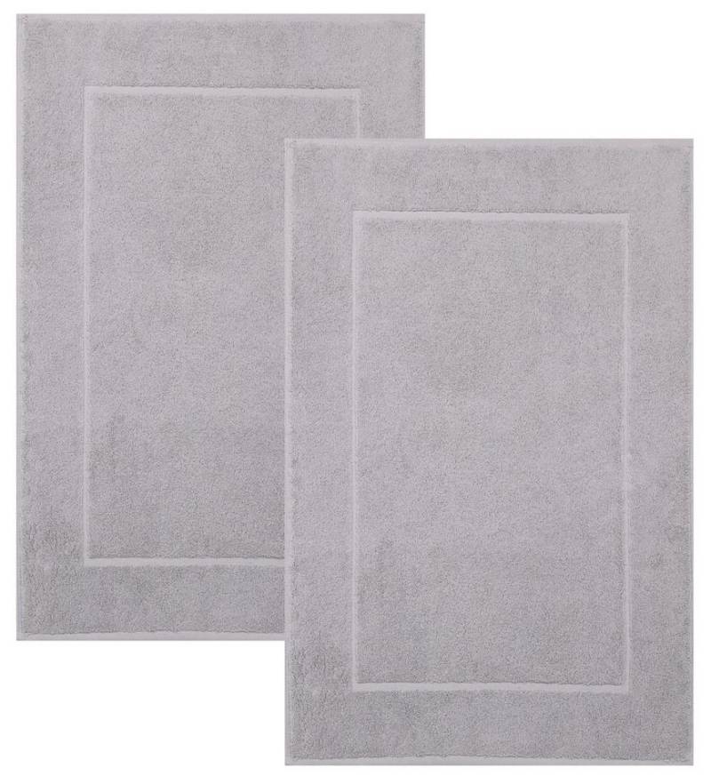 Betz Badematte 2 Stück Badvorleger Premium Badematte Badteppich Größe 50x70 cm, unbeschichtet, beidseitig nutzbar, beidseitig nutzbar, Baumwolle, Qualität 650g/m² von Betz