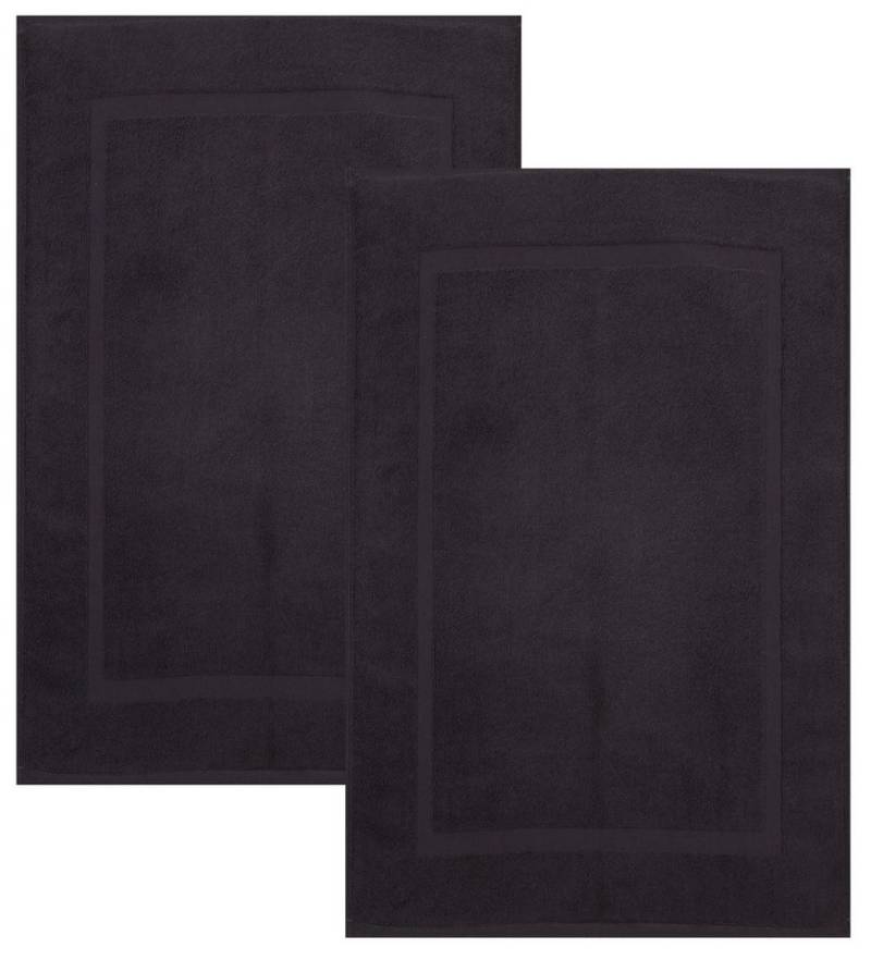 Betz Badematte 2 Stück Badvorleger Premium Badematte Badteppich Größe 50x70 cm, unbeschichtet, beidseitig nutzbar, beidseitig nutzbar, Baumwolle, Qualität 650g/m² von Betz
