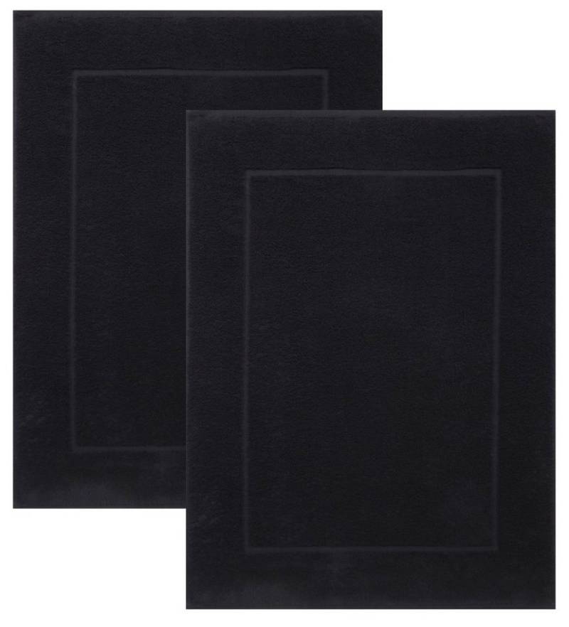 Betz Badematte 2 Stück Badvorleger Premium Badteppich Größe 50x70 cm, unbeschichtet, beidseitig nutzbar, beidseitig nutzbar, Baumwolle, Qualität 650g/m² von Betz