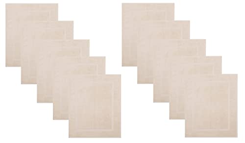 Betz 10 Stück Badvorleger Badematte Badteppich Duschvorleger Frottee Premium 100% Baumwolle Größe 50x70 cm Qualität 650g/m² Farbe Sand von Betz