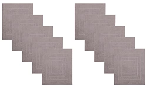 Betz 10 Stück Badvorleger Palermo 100% Baumwolle Badematte Badteppich Duschvorlage Größe 60x60 cm Qualität 680g/m² Farbe Stone von Betz