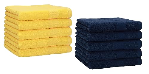 Betz 10 Stück Gästehandtücher Premium 100% Baumwolle Gästetuch-Set 30x50 cm Farbe gelb und dunkelblau Betz 10 Stück Gästehandtücher Premium 100% Baumwolle Gästetuch-Set 30x50 cm Farbe gelb und dunkelblau von Betz