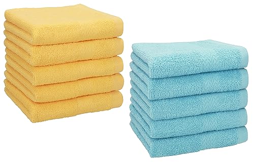 Betz 10 Stück Seiftücher Premium 100% Baumwolle Größe 30x30 cm Farbe honiggelb - Ocean von Betz