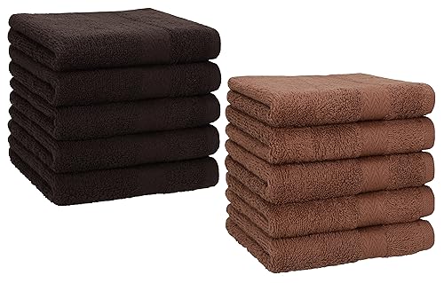 Betz 10 Stück Seiftücher Premium 100% Baumwolle Seiflappen Set 30x30 cm Farbe Dunkelbraun und nussbraun Betz 10 Stück Seiftücher Premium 100% Baumwolle Seiflappen Set 30x30 cm Farbe Dunkelbraun und nussbraun von Betz