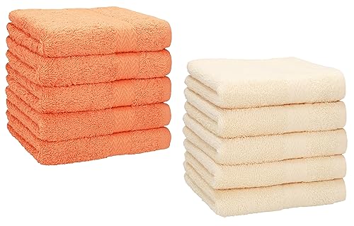 Betz 10 Stück Seiftücher Premium 100% Baumwolle Seiflappen Set 30x30 cm Farbe beige und orange Betz 10 Stück Seiftücher Premium 100% Baumwolle Seiflappen Set 30x30 cm Farbe beige und orange von Betz