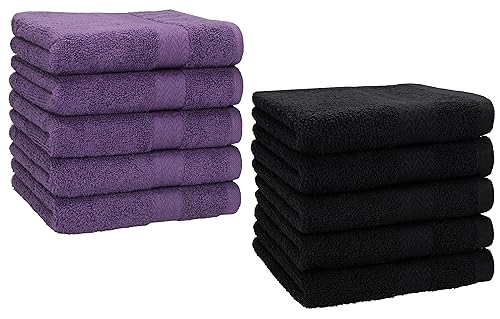 Betz 10 Stück Seiftücher Premium 100% Baumwolle Seiflappen Set 30x30 cm Farbe lila und schwarz Betz 10 Stück Seiftücher Premium 100% Baumwolle Seiflappen Set 30x30 cm Farbe lila und schwarz von Betz