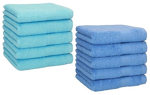 Betz 10 Stück Seiftücher Premium 100% Baumwolle Seiflappen Set 30x30 cm Farbe türkis und hellblau Betz 10 Stück Seiftücher Premium 100% Baumwolle Seiflappen Set 30x30 cm Farbe türkis und hellblau von Betz