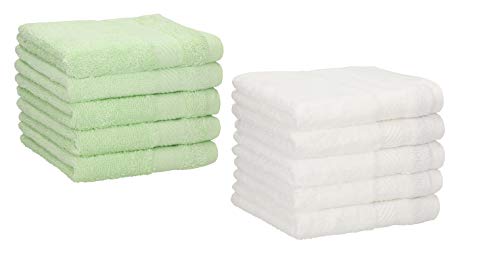 Betz 10 Stück Seiftücher Seiftuch Seiflappen Set Palermo 100% Baumwolle Größe 30x30 cm Farbe weiß und grün Betz 10 Stück Seiftücher Seiftuch Seiflappen Set Palermo 100% Baumwolle Größe 30x30 cm Farbe weiß und grün von Betz