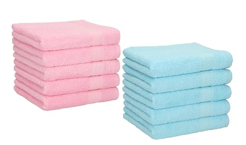 Betz 10 Stück Seiftücher Seiftuch Seiflappen Set Palermo 100% Baumwolle Größe 30x30 cm Farbe rosé und türkis Betz 10 Stück Seiftücher Seiftuch Seiflappen Set Palermo 100% Baumwolle Größe 30x30 cm Farbe rosé und türkis von Betz