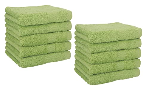 Betz 10 Stück Seiftücher Seiftuch Seiflappen Set Premium 100% Baumwolle Seiflappen Set Größe 30 x 30 cm (avocadogrün) von Betz
