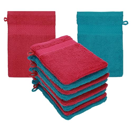Betz 10 Stück Waschhandschuhe Frottee Waschhandschuh Palermo 100% Baumwolle Waschlappen Set Größe 16 x 21 cm Farbe Cranberry-Petrol Betz 10 Stück Waschhandschuhe Frottee Waschhandschuh Palermo 100% Baumwolle Waschlappen Set Größe 16 x 21 cm Farbe Cranberry-Petrol von Betz
