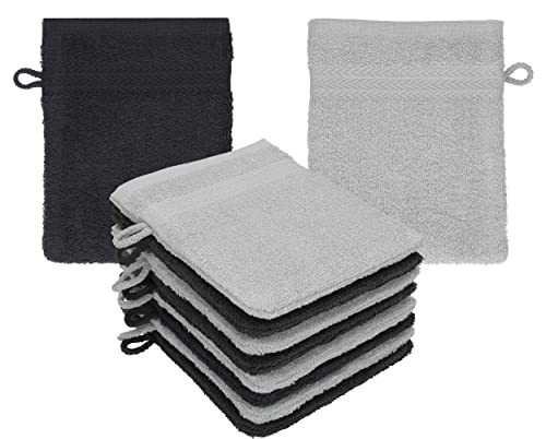 Betz 10 Stück Waschhandschuhe Premium 100% Baumwolle Waschlappen Set 16x21 cm Farbe Graphit Grau- Silber Grau Betz 10 Stück Waschhandschuhe Premium 100% Baumwolle Waschlappen Set 16x21 cm Farbe Graphit Grau- Silber Grau von Betz