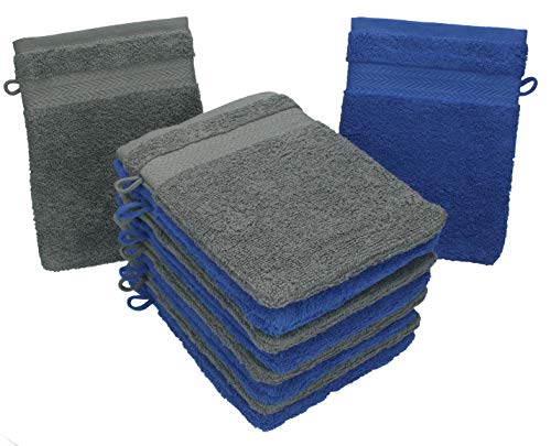 Betz 10 Stück Waschhandschuhe Premium 100% Baumwolle Waschlappen Set 16x21 cm Farbe Royalblau und anthrazit Betz 10 Stück Waschhandschuhe Premium 100% Baumwolle Waschlappen Set 16x21 cm Farbe Royalblau und anthrazit von Betz