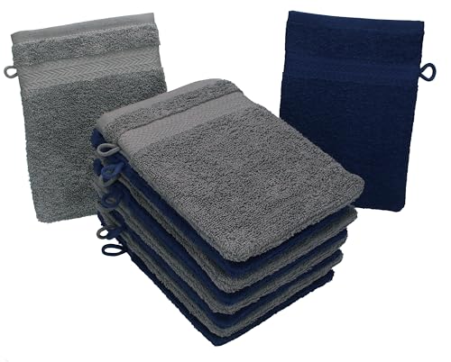 Betz 10 Stück Waschhandschuhe Premium 100% Baumwolle Waschlappen Set 16x21 cm Farbe dunkelblau und anthrazit Betz 10 Stück Waschhandschuhe Premium 100% Baumwolle Waschlappen Set 16x21 cm Farbe dunkelblau und anthrazit von Betz