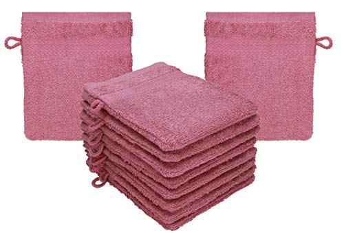Betz Premium Waschandschuhe 10-teilig - Frottee Waschlappen Gesicht reinigen - aus 100% Baumwolle - Babywaschhandschuh - Beere von Betz