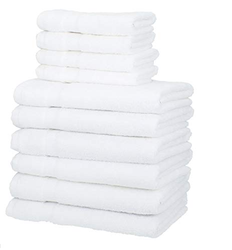 Betz 10-TLG. Handtuch-Set Palermo 100% Baumwolle 4 Gästetücher 6 Handtücher Farbe weiß von Betz