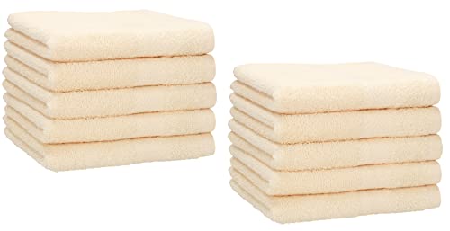 Betz 10er Premium Gästehandtücher-Set - Gesichtstücher-Set - Handtücher-Set - Händehandtücher - 30 x 50cm - beige von Betz