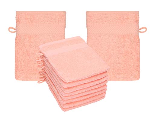 Betz 10er Pack Waschhandschuhe Waschlappen Größe 16x21 cm Kordelaufhänger 100% Baumwolle Palermo Farbe apricot Betz 10er Pack Waschhandschuhe Waschlappen Größe 16x21 cm Kordelaufhänger 100% Baumwolle Palermo Farbe apricot von Betz