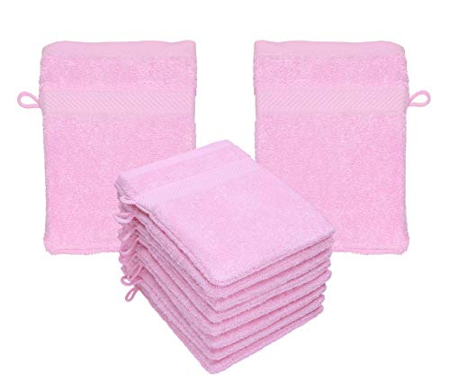 Betz 10er Pack Waschhandschuhe Waschlappen Größe 16x21 cm Kordelaufhänger 100% Baumwolle Palermo Farbe rosé Betz 10er Pack Waschhandschuhe Waschlappen Größe 16x21 cm Kordelaufhänger 100% Baumwolle Palermo Farbe rosé von Betz