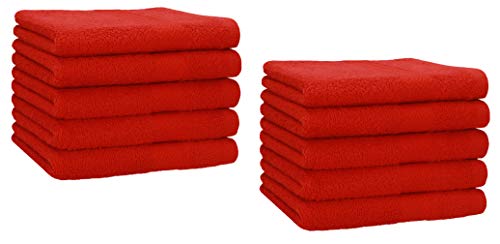 Betz 10er Premium Gästehandtücher-Set - Gesichtstücher-Set - Handtücher-Set - Händehandtücher - 30 x 50cm - rot von Betz