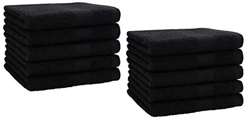 Betz 10er Premium Gästehandtücher-Set - Gesichtstücher-Set - Handtücher-Set - Händehandtücher - 30 x 50cm - schwarz von Betz