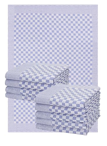 Betz 10er Set 50x70cm Geschirrtücher Baumwolle Meinor extrem strapazierfähig und saugstark trocknergeeignet - Gastronomiequalität - Geschirrtücher BW blau von Betz
