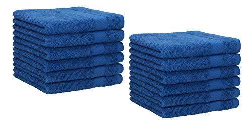 Betz 12 Stück Gästehandtücher Gästehandtuch Palermo 100% Baumwolle Größe 30x50 cm Handtuch Gästetücher Set (blau) von Betz