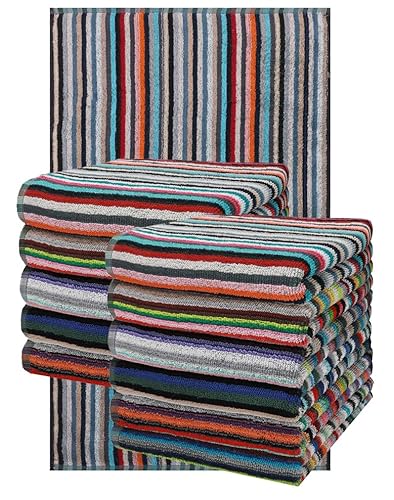 Betz 12er Set Küchentücher Geschirrtuch Handtuch 100% Baumwolle HELGOLAND Größe 50 x 90 cm Grubentuch Küchentuch Allzwecktuch Streifen bunt Betz 12er Set Küchentücher Geschirrtuch Handtuch 100% Baumwolle HELGOLAND Größe 50 x 90 cm Grubentuch Küchentuch Allzwecktuch Streifen bunt von Betz