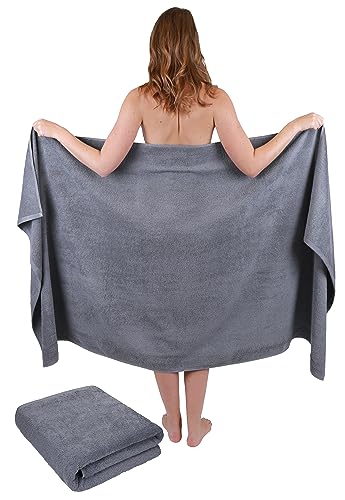 Betz 2 Stück Badetücher groß XXL Badetuch Saunatücher Dresden 100% Baumwolle Größe 100 cm x 180 cm Farbe anthrazit - 1904050 Betz 2 Stück Badetücher groß XXL Badetuch Saunatücher Dresden 100% Baumwolle Größe 100 cm x 180 cm Farbe anthrazit - 1904050 von Betz