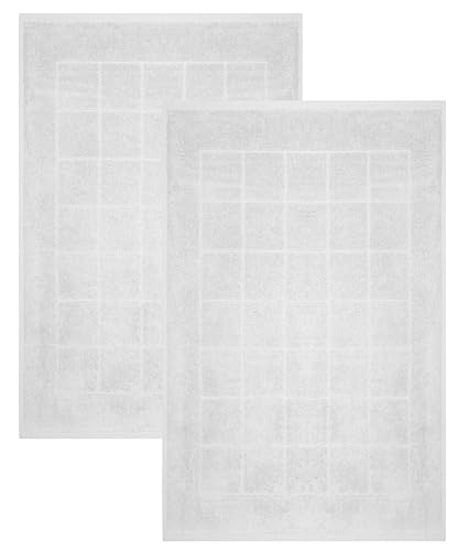Betz 2 Stück Badvorleger Berlin Größe 50x70 cm 100% Baumwolle Badematte Badteppich Duschvorlage Qualität 650 g/m² Farbe Silbergrau von Betz