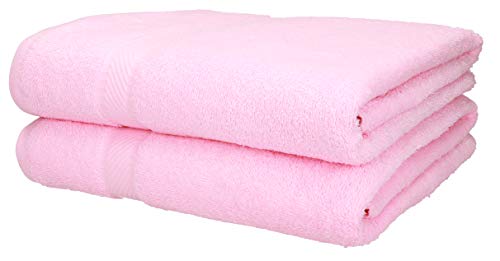 Betz 2 Stück Duschtuch Badetuch Düschtücher Set Palermo 100% Baumwolle Handtuch Strandlaken Größe 70 x 140 cm Farbe rosé von Betz