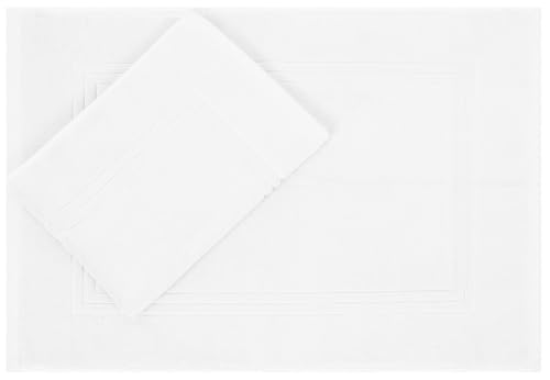 Betz 2 Stück Luxus Badvorleger Badematte Duschvorlage Gold Größe 60x100 cm Qualität 950g/m² 100% Baumwolle Farbe weiß von Betz