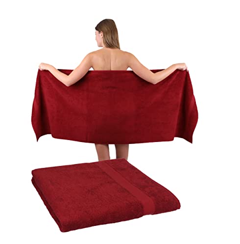 Betz 2 Stück Saunatücher XXL Badetuch Liegetuch Strandlaken Saunahandtuch Premium Frottee 100% Baumwolle Größe 70 x 200 cm Farbe rubinrot Betz 2 Stück Saunatücher XXL Badetuch Liegetuch Strandlaken Saunahandtuch Premium Frottee 100% Baumwolle Größe 70 x 200 cm Farbe rubinrot von Betz