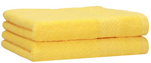 Betz 2-TLG. Handtuch-Set Premium 100% Baumwolle 2 Handtücher 50x100 cm Farbe gelb von Betz