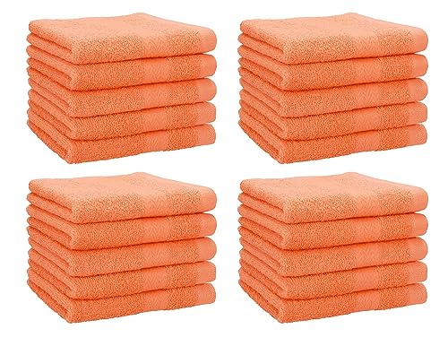 Betz 20 Stück Gästehandtücher Premium 100% Baumwolle Gästetuch-Set 30x50 cm Farbe orange von Betz