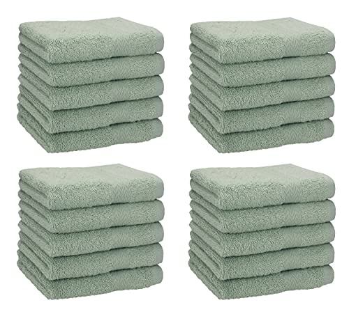 Betz 20 Stück Premium Seifetücher- Seiftuch - Handtücher-Set - Händehandtücher - 30 x 30cm Farbe heugrün von Betz