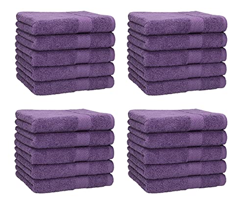 Betz 20 Stück Premium Seifetücher- Seiftuch - Handtücher-Set - Händehandtücher - 30 x 30cm Farbe lila von Betz