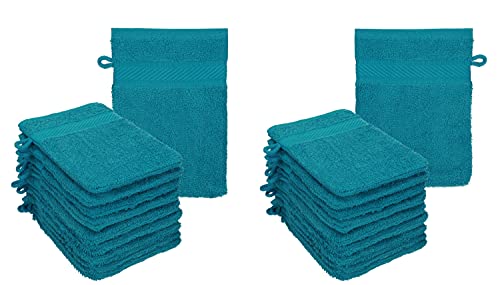 Betz 20 Stück Waschhandschuhe Palermo 100% Baumwolle Waschlappen Set Größe 16x21 cm Farbe Petrol Betz 20 Stück Waschhandschuhe Palermo 100% Baumwolle Waschlappen Set Größe 16x21 cm Farbe Petrol von Betz
