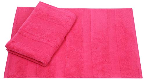 Betz 2er Set Badvorleger Badematte Badteppich Duschvorleger Frottee Größe 50 x 70 cm 100% Baumwolle Deluxe Qualität 680 g/m² Farbe Fuchsia Betz 2er Set Badvorleger Badematte Badteppich Duschvorleger Frottee Größe 50 x 70 cm 100% Baumwolle Deluxe Qualität 680 g/m² Farbe Fuchsia von Betz