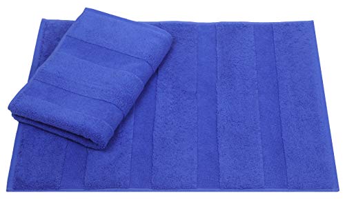 Betz 2er Set Badvorleger Badematte Badteppich Duschvorleger Frottee Größe 50 x 70 cm 100% Baumwolle Deluxe Qualität 680 g/m² Farbe blau Betz 2er Set Badvorleger Badematte Badteppich Duschvorleger Frottee Größe 50 x 70 cm 100% Baumwolle Deluxe Qualität 680 g/m² Farbe blau von Betz