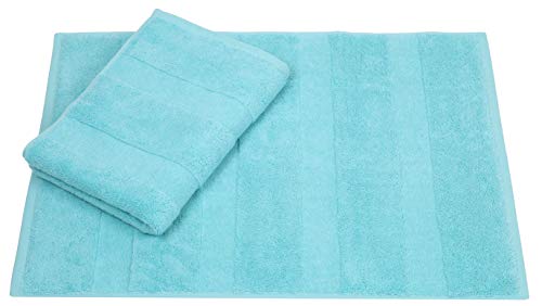 Betz 2er Set Badvorleger Badematte Badteppich Duschvorleger Frottee Größe 50 x 70 cm 100% Baumwolle Deluxe Qualität 680 g/m² Farbe türkis Betz 2er Set Badvorleger Badematte Badteppich Duschvorleger Frottee Größe 50 x 70 cm 100% Baumwolle Deluxe Qualität 680 g/m² Farbe türkis von Betz