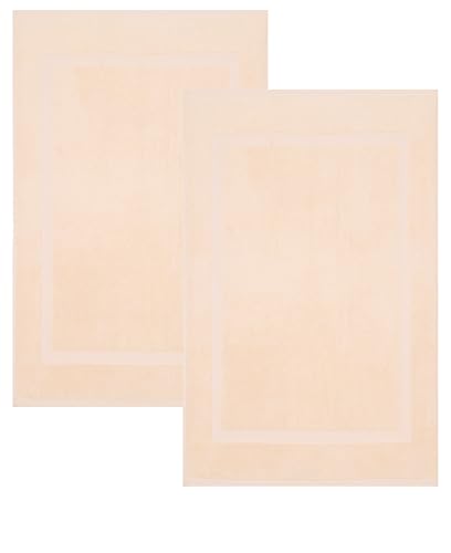 Betz 2 Stück Badvorleger Badematte Badteppich Duschvorleger Frottee Premium Größe 50x70 cm 100% Baumwolle Qualität 650g/m² Farbe beige von Betz