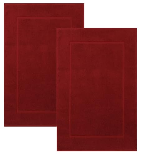 Betz 2 Stück Badvorleger Badematte Badteppich Duschvorleger Frottee Premium Größe 50x70 cm 100% Baumwolle Qualität 650g/m² Farbe dunkelrot Betz 2 Stück Badvorleger Badematte Badteppich Duschvorleger Frottee Premium Größe 50x70 cm 100% Baumwolle Qualität 650g/m² Farbe dunkelrot von Betz