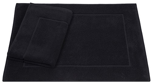 Betz 2 Stück Badvorleger Badematte Badteppich Duschvorleger Frottee Premium Größe 50x70 cm 100% Baumwolle Qualität 650g/m² Farbe schwarz Betz 2 Stück Badvorleger Badematte Badteppich Duschvorleger Frottee Premium Größe 50x70 cm 100% Baumwolle Qualität 650g/m² Farbe schwarz von Betz