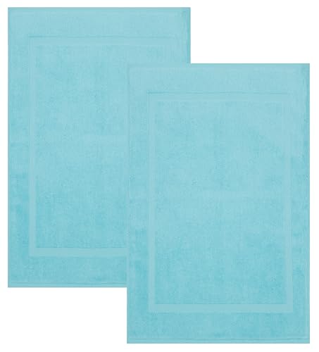 Betz 2 Stück Badvorleger Badematte Badteppich Duschvorleger Frottee Premium Größe 50x70 cm 100% Baumwolle Qualität 650g/m² Farbe türkis Betz 2 Stück Badvorleger Badematte Badteppich Duschvorleger Frottee Premium Größe 50x70 cm 100% Baumwolle Qualität 650g/m² Farbe türkis von Betz