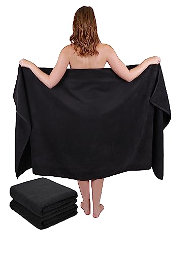 Betz 3 Stück Badetücher groß XXL Badetuch Saunatücher Dresden 100% Baumwolle Größe 100 cm x 200 cm Farbe dunkelgrau Betz 3 Stück Badetücher groß XXL Badetuch Saunatücher Dresden 100% Baumwolle Größe 100 cm x 200 cm Farbe dunkelgrau von Betz