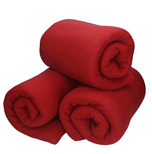 Betz 3 Stück Fleecedecke Kuscheldecke Wohndecke in Größe 130x170 cm Qualität 180 g/m Farbe dunkelrot Betz 3 Stück Fleecedecke Kuscheldecke Wohndecke in Größe 130x170 cm Qualität 180 g/m Farbe dunkelrot von Betz