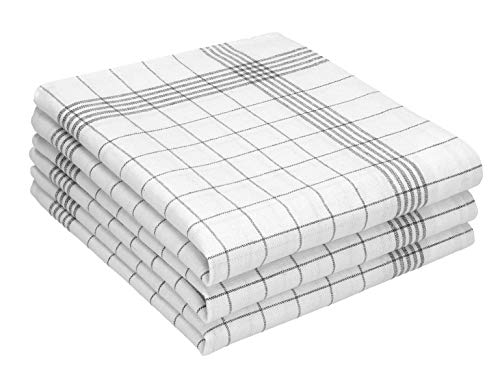 Betz 3er Set 50 x 68 cm Halbleinen Geschirrtücher extrem strapazierfähig und saugstark Geschirrhandtuch Gläsertuch Jacquard Gläsertücher Küchentuch Handtuch MCT-12 HL grau von Betz